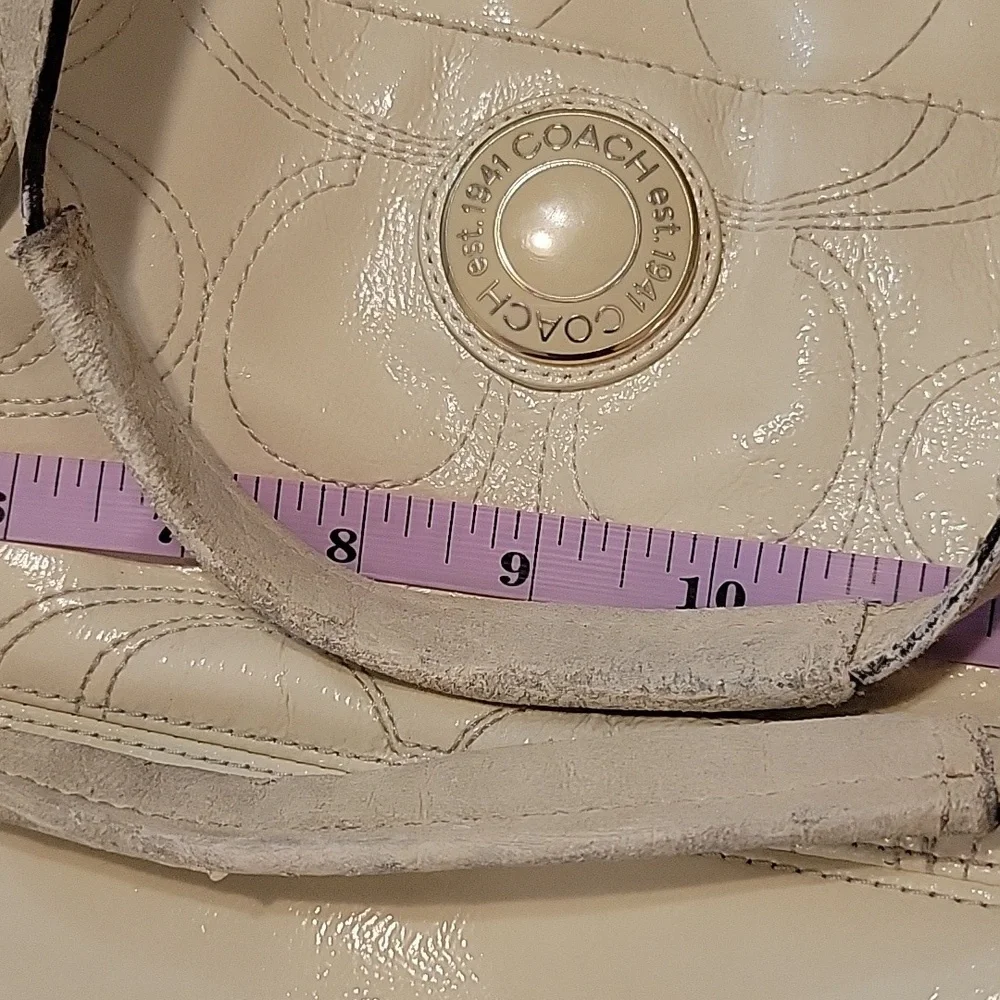 Coach Cream leather diaper bag
